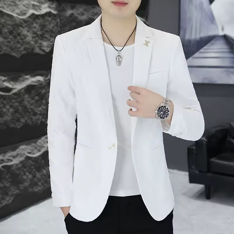 Business Style Single Breasted Polyester Slimming And Stylish Blazer
