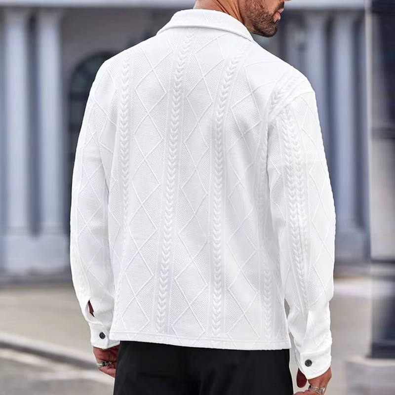 Casual Button-down High Quality Solid Color Knitted Long Sleeve Coat - Image 6