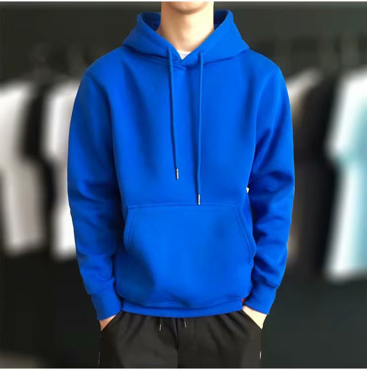 Casual Comfortable Street Wear Color Men Hooded Sweatshirt - Image 4
