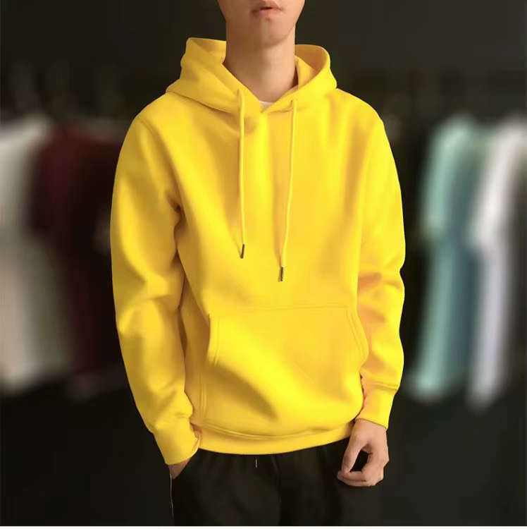 Casual Comfortable Street Wear Color Men Hooded Sweatshirt - Image 3