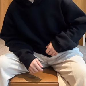 Casual Pullover Loose Cotton Fleece Sport Sweatshirt Hoodies