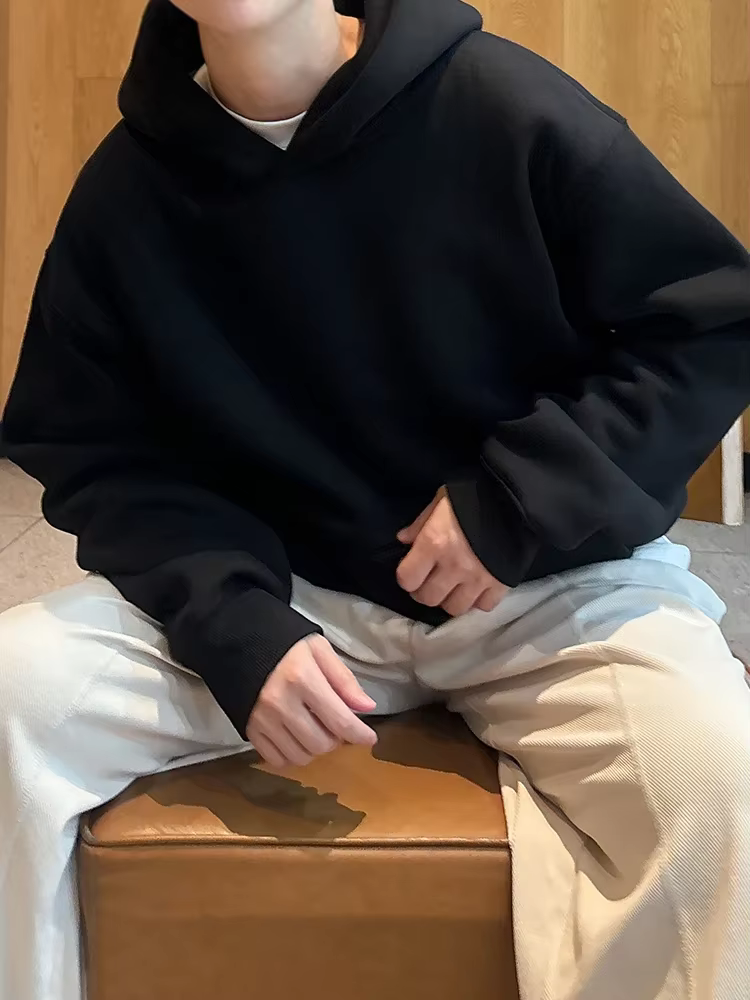 Casual Pullover Loose Cotton Fleece Sport Sweatshirt Hoodies