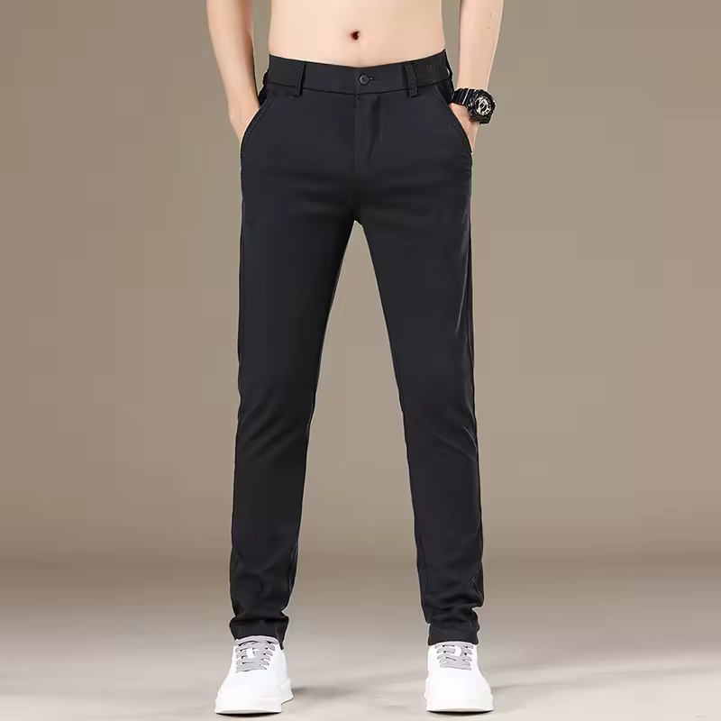 Casual Hight Quality Slim Business Style Elastic Soft Trousers - Image 4