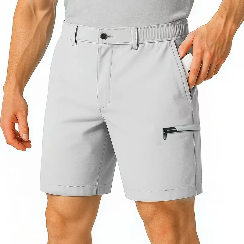 Casual Ice Silk Cooling Business Zipper Fly Work Wear Formal Shorts