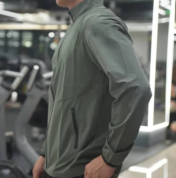 Casual Jogging Outdoor Stand-up Collar Fitness Running Gym Outerwear Loose Jacket - Image 3