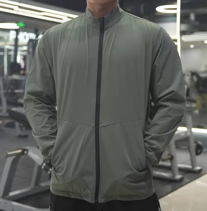 Casual Jogging Outdoor Stand-up Collar Fitness Running Gym Outerwear Loose Jacket - Image 2
