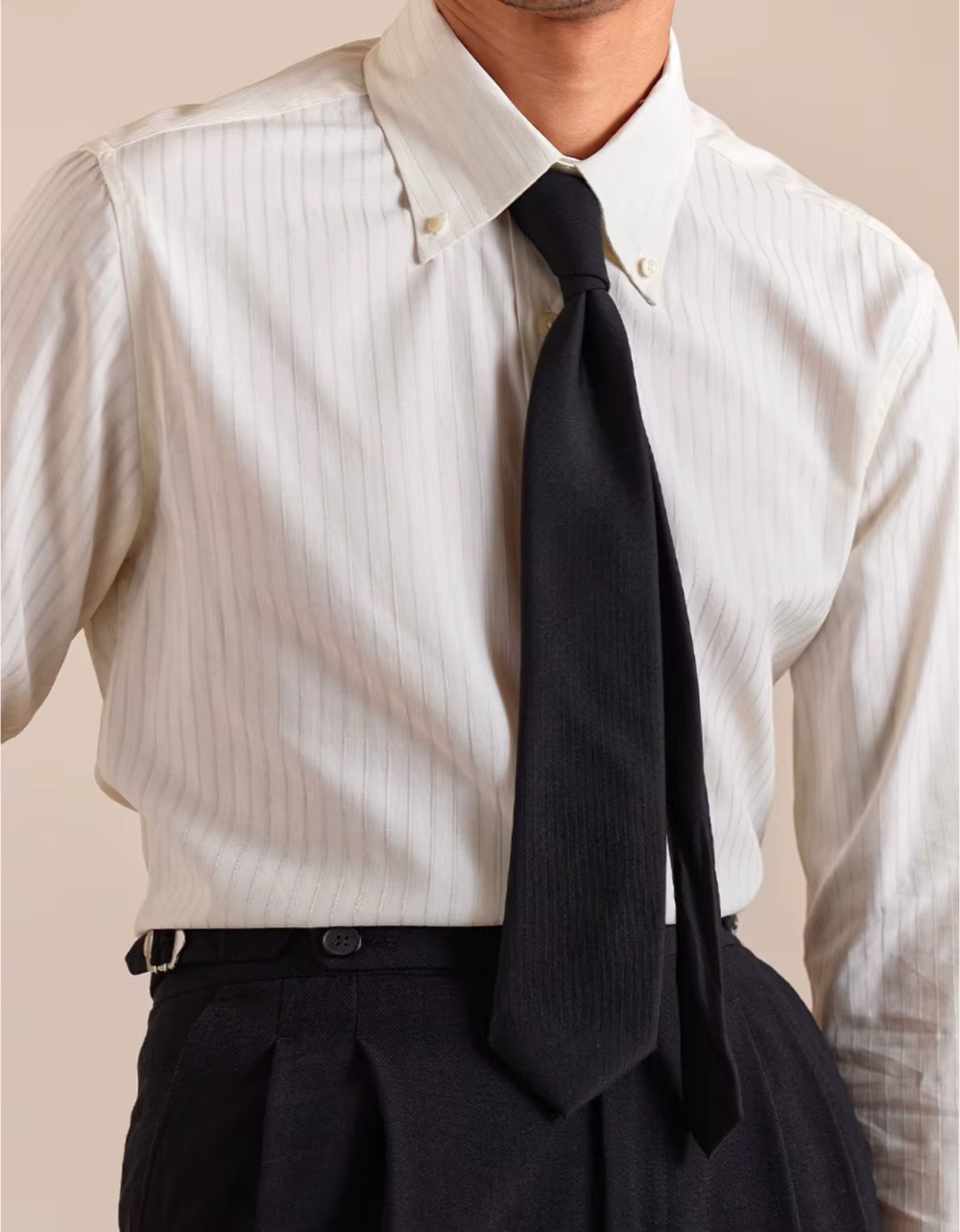 Casual Single Breasted Turn-Down Collar Cotton Stripe Long Sleeve Shirt