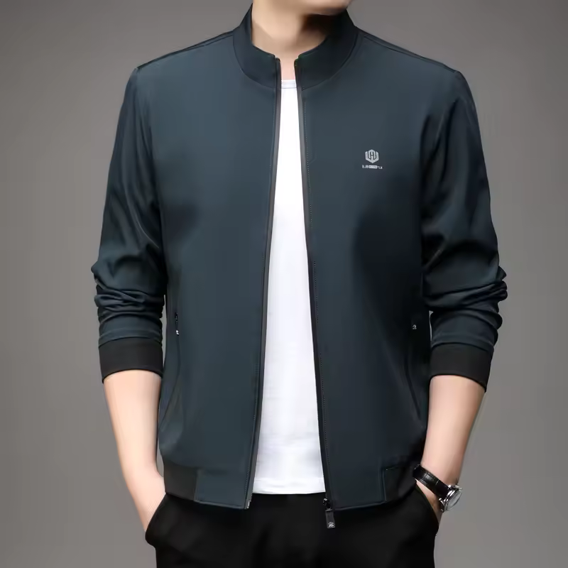 Casual Solid Color Business Style Coat High Quality Outwear Jacket - Image 3