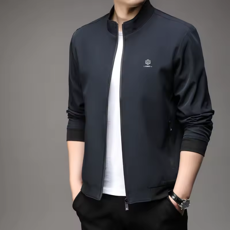 Casual Solid Color Business Style Coat High Quality Outwear Jacket - Image 2