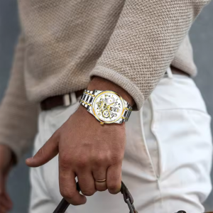 Casual Steel Band With Night Glow Waterproof Men's Watch