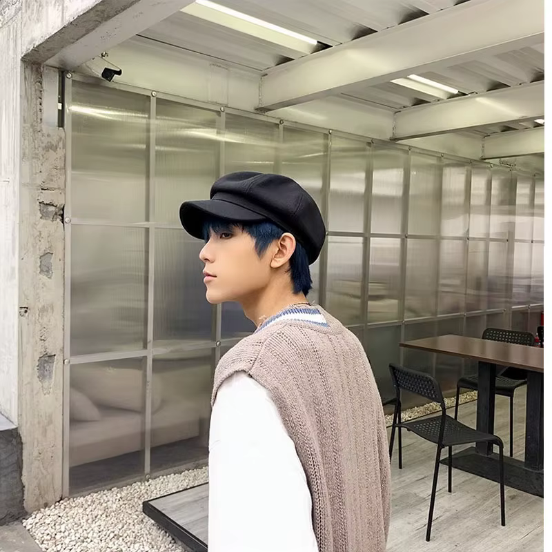 Casual Tatting Outdoor Cap Decorated Painter Ins Octagonal Beret Hat - Image 4