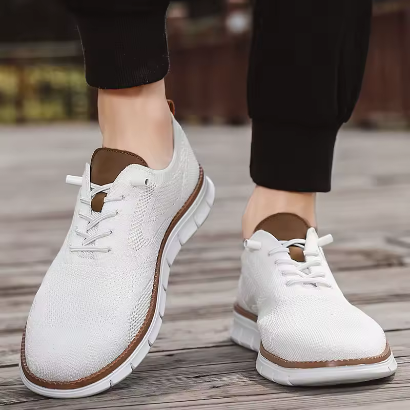 Classic Breathable Brogue Flats Cushioning Color Blocking Design Versatile Sneakers lightweight Men Casual Shoes - Image 12