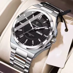 Casual Date Week Waterproof Luminous Quartz Men Wristwatches