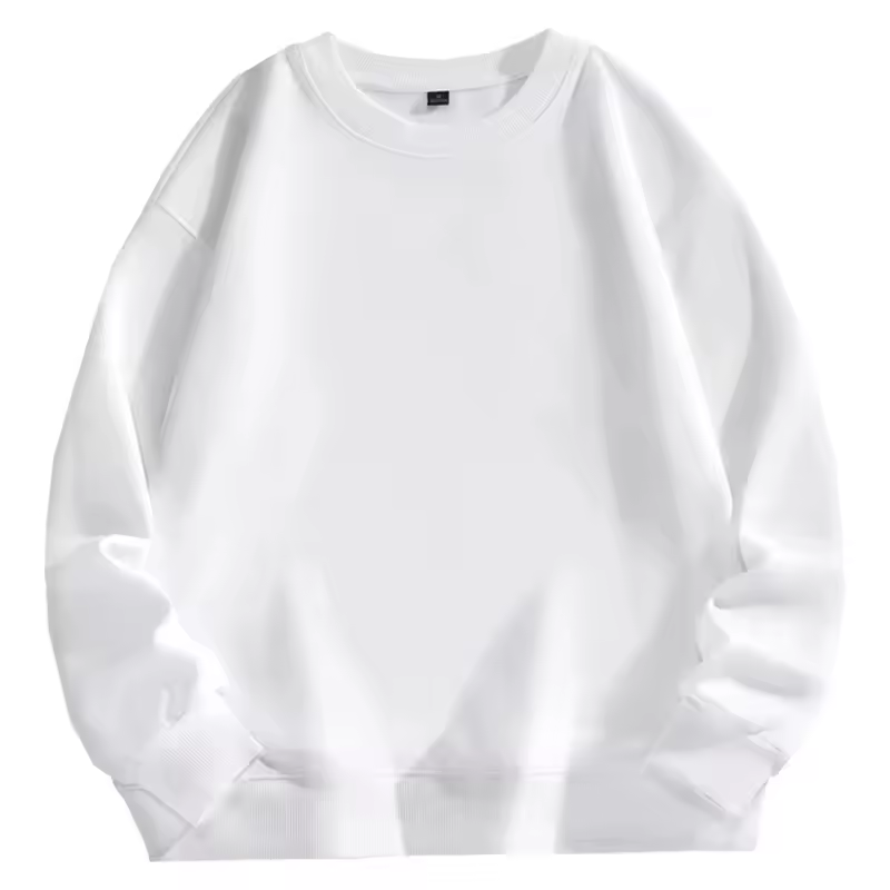 Classic Wear Daily Essential Solid Color Long Sleeve Crew Neck Sweatshirt - Image 4