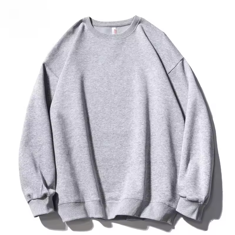 Classic Wear Daily Essential Solid Color Long Sleeve Crew Neck Sweatshirt - Image 6