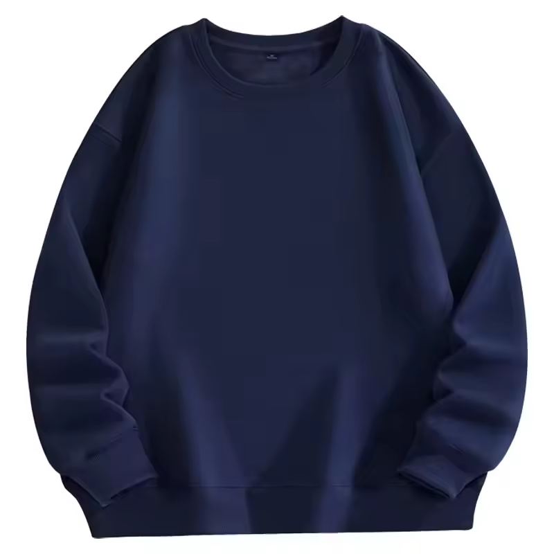 Classic Wear Daily Essential Solid Color Long Sleeve Crew Neck Sweatshirt - Image 9