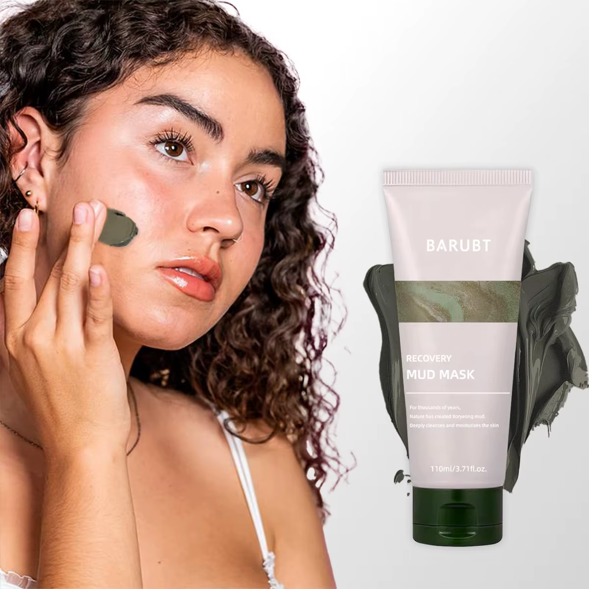 Clay-Moisturizing Deep Pores Mild Exfoliating Cleansing Milk Soothing Mud Mask