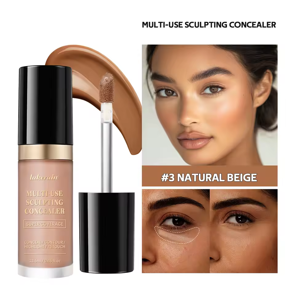 Waterproof Liquid Concealer Matte High Coverage Oil Control Cover Acne Dark Circles Foundation - Image 4