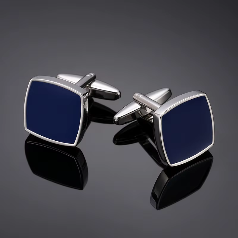 Copper Material Square Enamel Wedding Clothing Accessories Cufflinks