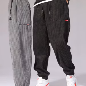 Corduroy Jogger Pants Fleece Sweatpants Harem Pants Sport Thermal Trousers