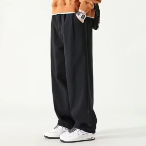 Drawstring Joggers Baggy Cargo Trousers Men All-match Wide Leg Pants