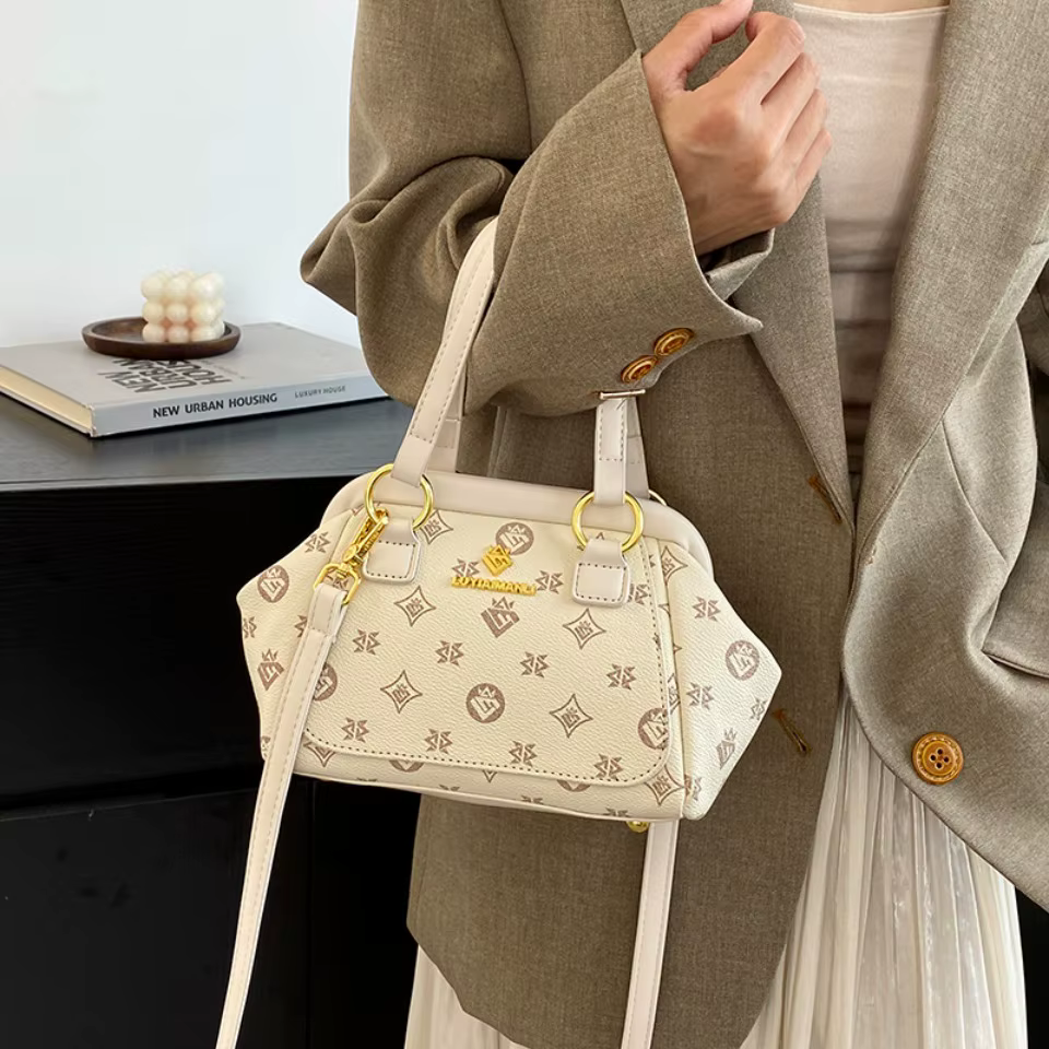 Elegant Shoulder Tote Bag Leather Luxury Handbag