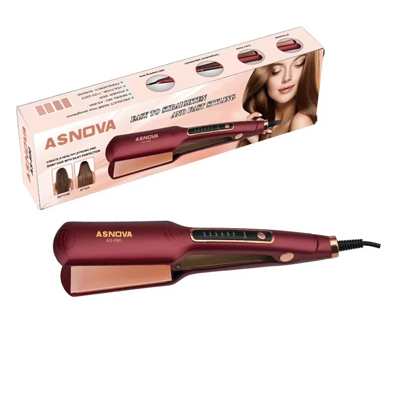 European Standard Negative Ion Hair Straightener Home Use Large Curling Iron Straightening Tool