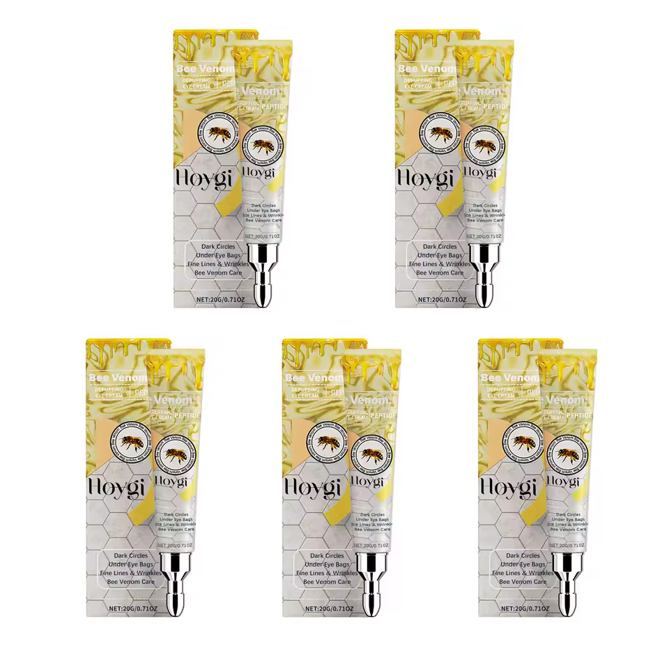Bee Venom Eye Bag Anti Puffiness Fade Dark Circles Anti-Wrinkle Delicate 5 Pieces Eye Cream
