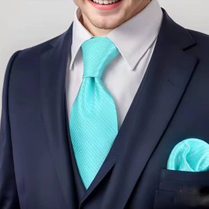 Fashion Extra Long Men Neckties Pocket Square Set