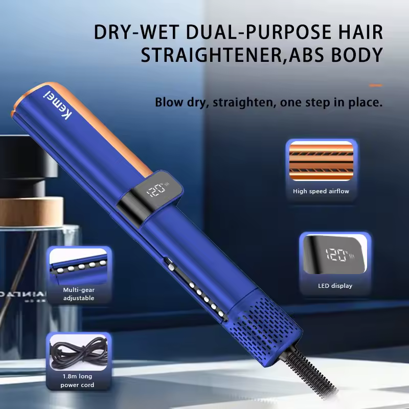 Flat Iron Dries and Straightens Simultaneously From Wet To Dry Hair Styling Tools - Image 4