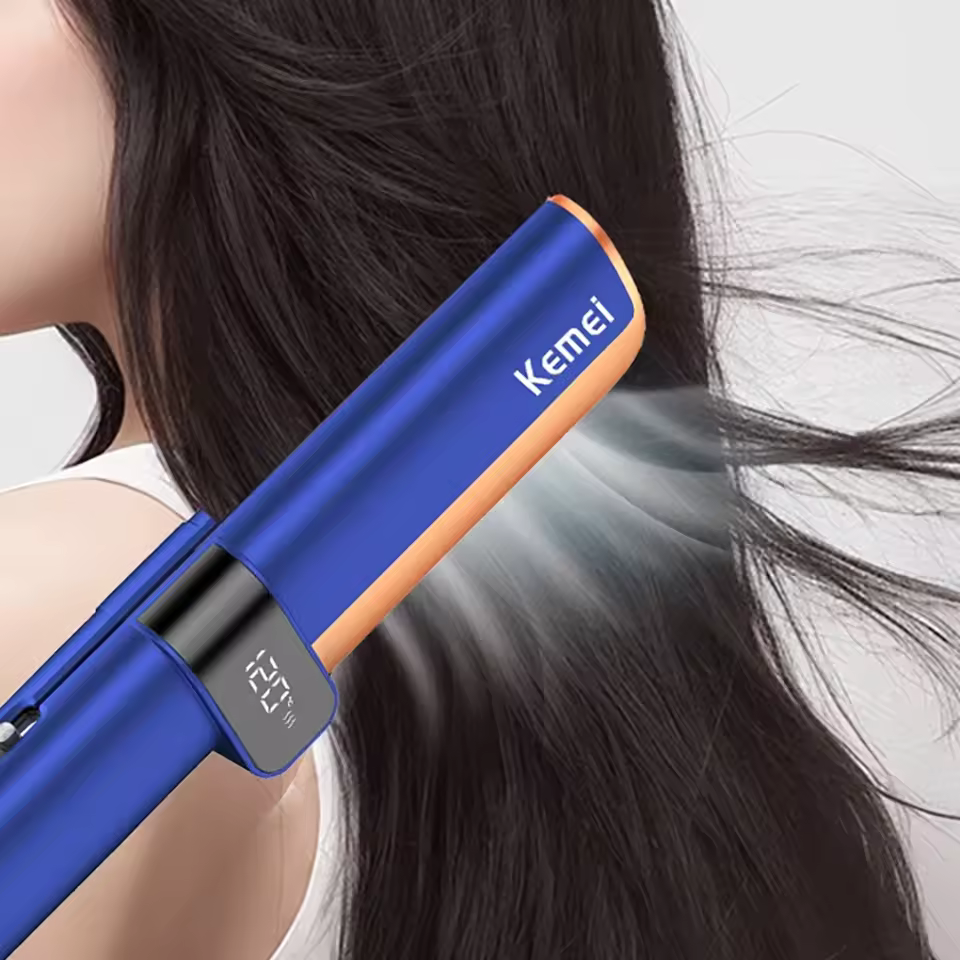 Flat Iron Dries and Straightens Simultaneously From Wet To Dry Hair Styling Tools