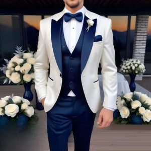 Formal Occasion Groom Wedding Party Business Style Tuxedo 3 Piece Suit
