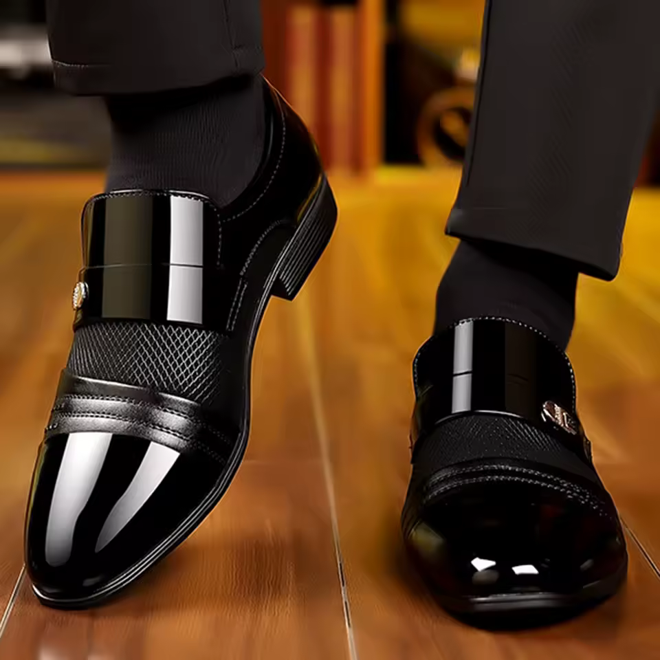 Formal Shallow Slip On Pointed Toe Uniform Modern Business Style Office Shoes