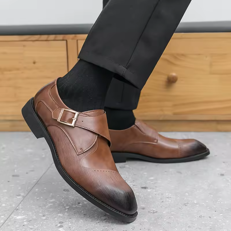 Formal Square-Toed Breathable Versatile Leather Business Style Shoes - Image 6