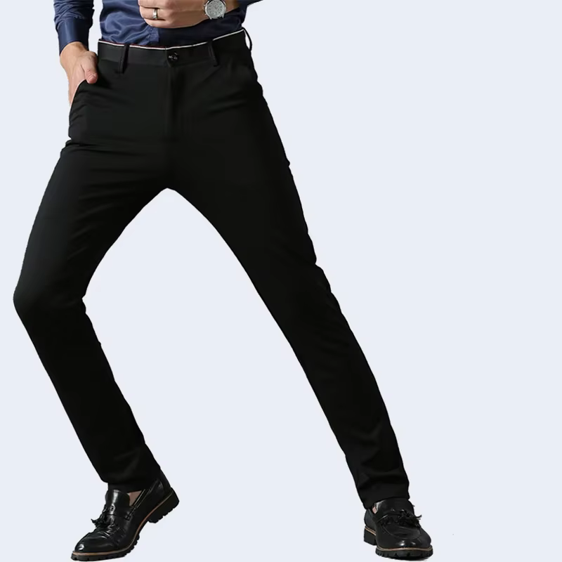 Formal Zipper Fly Stretchy And Non-Ironing Office Trousers