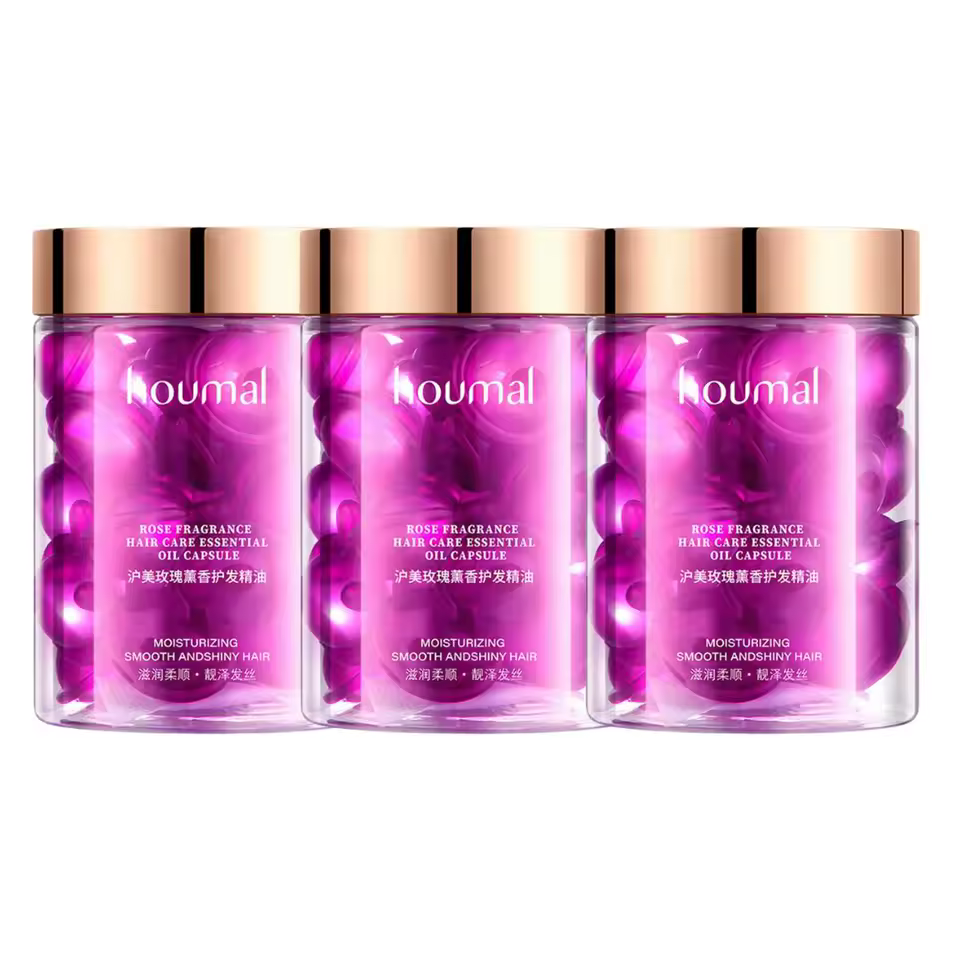 Dry Hair And Frizzy Rose Essence Oil Capsules Conditioner Hair Styling Serum