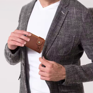 Genuine Leather Slim Male Walet Luxury Hasp Purse Short Men Wallets