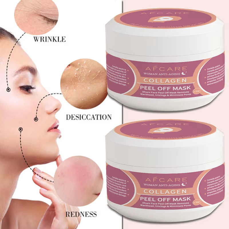 Elasticity Anti Wrinkle Glow Skin Elasticity Moisturizing Frim Brightening Collagen Peel Off Mask