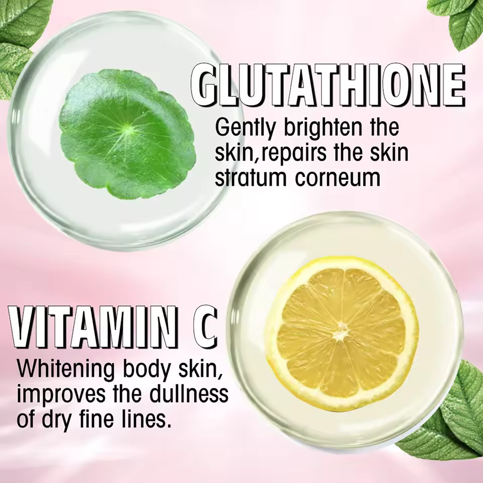 Glutathione Brightening Body Lotion & Vitamin C Lightening, Neck, Elbows, Armpits, Legs, Glowing Cream - Image 5
