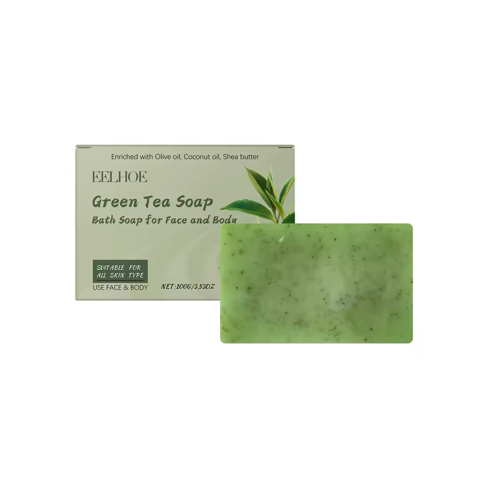 Cleansing Moisturizing Refreshing Anti Acne Smooth Bath Bar Green Tea Soap