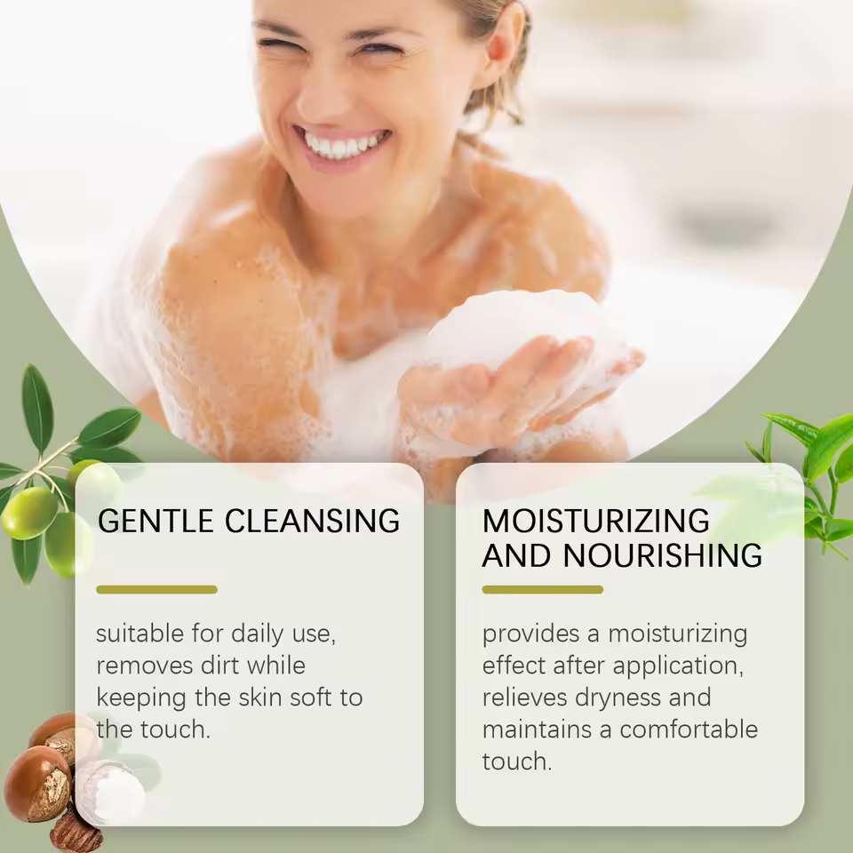 Green Tea Soap Dryness Remove Dead Skin Refreshing Anti Acne Smooth Bath Bar Soap - Image 4