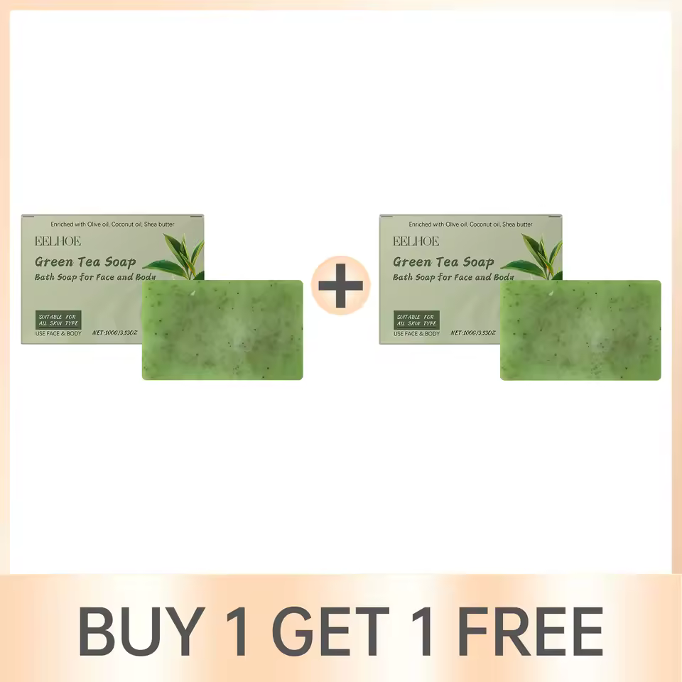 Green Tea Soap Dryness Remove Dead Skin Refreshing Anti Acne Smooth Bath Bar Soap