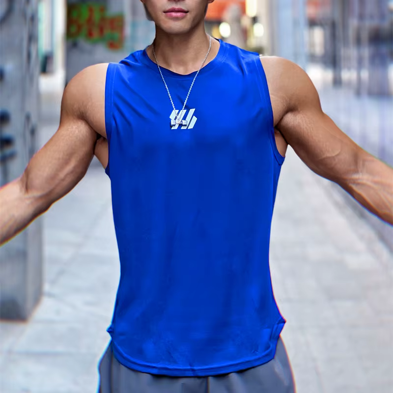 Gym Vest High Quality Mesh Shirt Sleeveless Running Fitness Sports Vest - Image 7