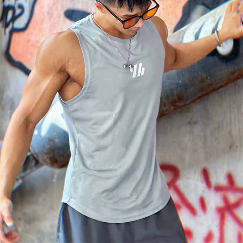 Gym Vest High Quality Mesh Shirt Sleeveless Running Fitness Sports Vest - Image 4