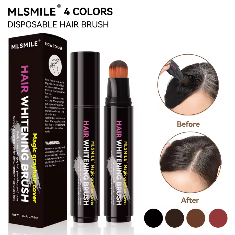 Hair Dye Pen Hair Root Touch Up Hair Color Stick Disposable Hair Dye Cream Brush