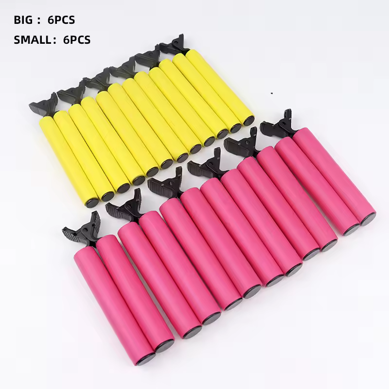 12pcs Hair Rollers Cold Perm Rods Curling Fluffy Wavy Perm Hair Clips