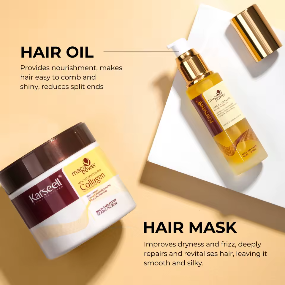 Hair Treatment Deep Repair Oil Hair Serum And Hair Mask Dry Damaged Hair - Image 5