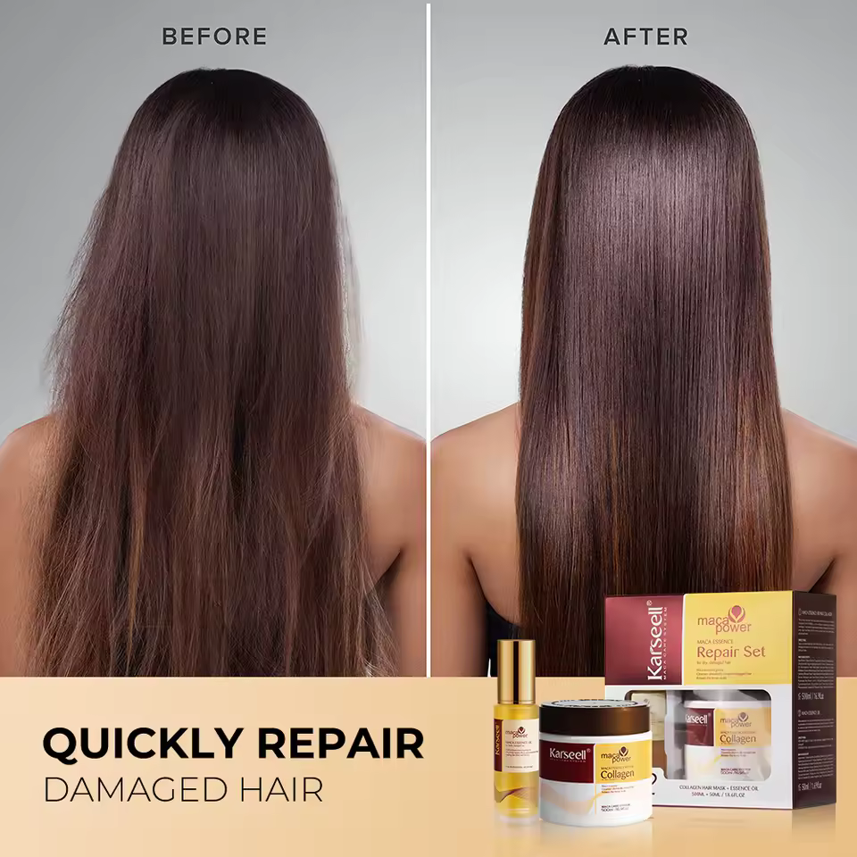 Hair Treatment Deep Repair Oil Hair Serum And Hair Mask Dry Damaged Hair - Image 6