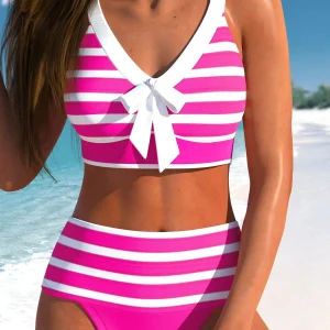 Printed High Quality Beach Style Swimwear Four Corner Skirt Bikinis Set