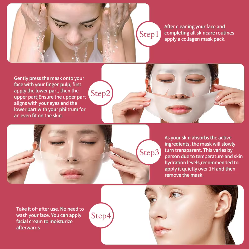 Hyaluronic Acid Deep Hydrating Moisturizing Whitening Bio Collagen Anti-aging Face Mask - Image 6